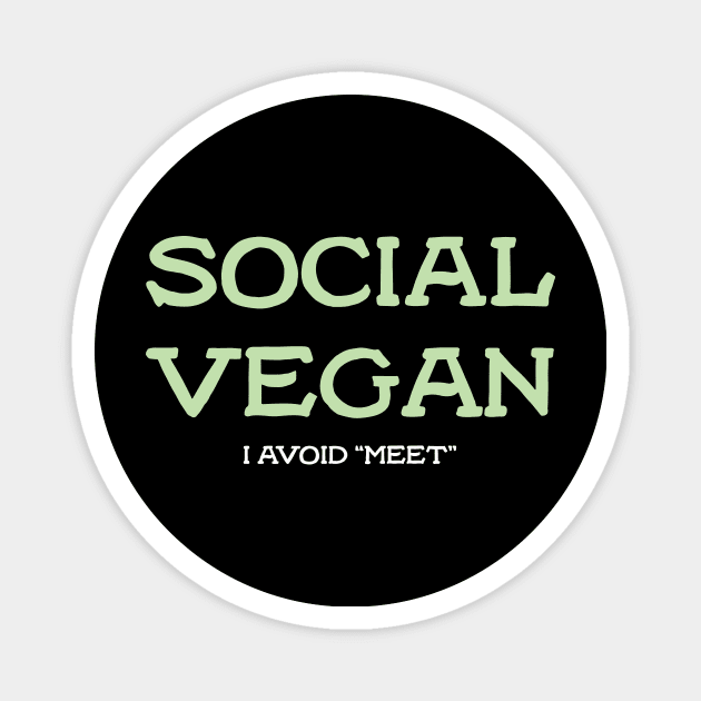 Social Vegan Magnet by WMKDesign